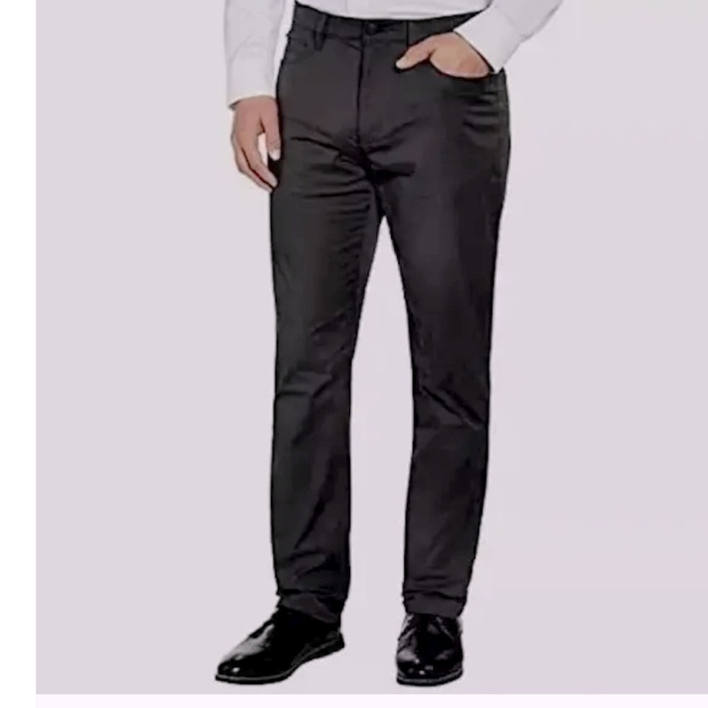 English Laundry Men's Flat Front Dress Pant Color Black Size 40/30